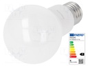 LED lamp; neutral white; E27; 230VAC; 806lm; 7.5W; 200°; 4000K