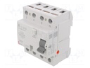 RCD breaker; Inom: 25A; Ires: 30mA; Poles: 4; 230/400V; DIN; IP20