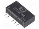 Isolated Board Mount DC/DC Converter, ITE, 2 Output, 1 W, 5 V, 100 mA, -5 V