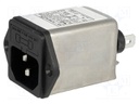 Connector: AC supply; socket; male; 6A; 250VAC; IEC 60320; -25÷85°C