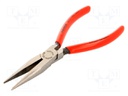 Pliers; half-rounded nose,elongated; 160mm