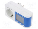 Electric energy meter; 200/276V; 16A; Display: LED; 120x60x75mm