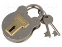 Padlock; Application: gates,garages,sheds; Kind: shackle; A: 52mm