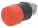 Switch: emergency stop; Stabl.pos: 2; 22mm; red; Illumin: none; IP66