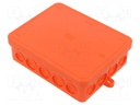 Enclosure: junction box; X: 100mm; Y: 125mm; Z: 40mm; polyetylene