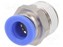 Push-in fitting; straight; -0.95÷15bar; Mat: nickel plated brass