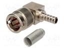 Plug; Mini BNC; male; angled 90°; 75Ω; RG735A; crimped; for cable