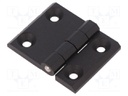 Hinge; Width: 63mm; zinc and aluminium alloy; black; H: 50mm