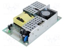 Power supply: switched-mode; open; 60W; 12VDC; 127x76x29mm; 5VDC
