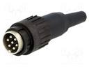 Plug; DIN; male; PIN: 7; Layout: 360°; straight; for cable; soldering