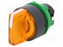 Switch: rotary; Stabl.pos: 3; 22mm; orange; Illumin: LED; IP66; Pos: 3