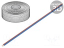 Wire; stranded; Cu; 2x0,14mm2; PVC; red,blue; 250V; -5÷85°C; 5m