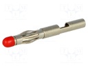 Plug; 4mm banana; Max.wire diam: 2.8mm; Overall len: 35.5mm