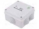 Enclosure: junction box; X: 129mm; Y: 129mm; Z: 61mm; IP55; grey