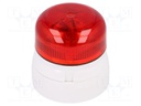 Signaller: lighting; flashing light,continuous light; red; IP65