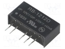 Converter: DC/DC; 1W; Uin: 10.8÷13.2V; Uout: 12VDC; Uout2: -12VDC