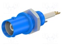 Connector: socket; BNC; blue; Connection: soldering; on panel