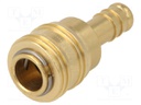 Quick connection coupling; straight; 35bar; Mat: brass; Seal: NBR