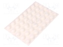 Self-adhesive foot; H: 7.9mm; white; polyurethane; Dim: 16x16mm