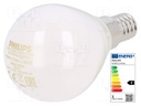 LED lamp; warm white; E14; 230VAC; 250lm; 2.2W; 2700K; CRImin: 80