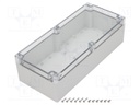 Enclosure: multipurpose; X: 160mm; Y: 360mm; Z: 101mm; EURONORD; grey