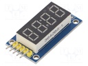 Module: display; LED display; 3.3÷5VDC; TM1637; 46x22x10mm; module