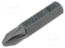 Screwdriver bit; Phillips; PH2; Overall len: 32mm