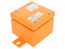 Enclosure: emergency; X: 100mm; Y: 100mm; Z: 80mm; steel; orange; IP65