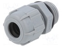 Cable gland; PG9; IP68; Mat: polyamide; dark grey