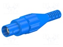 Connector: socket; BNC; blue; Connection: soldering; 5÷40°C; male