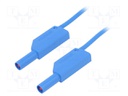 Test lead; 32A; 4mm banana plug-4mm banana plug; Len: 1.5m; blue