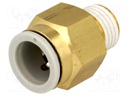 Push-in fitting; threaded,straight; R 1/4"; outside; -1÷10bar