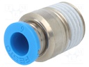 Push-in fitting; straight; Input thread: R 1/4" external; 6mm