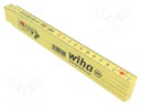 Folding ruler; L: 2m; Width: 15mm; Colour: yellow