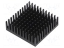 Heatsink: extruded; grilled; BGA; black; L: 40.5mm; W: 40.5mm