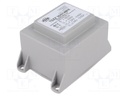 Transformer: encapsulated; 30VA; 230VAC; 24V; 24V; 0.62A; 0.62A