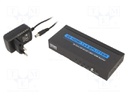 Splitter; HDMI 1.4; Colour: black; Input: DC socket,HDMI socket