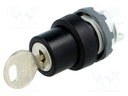 Switch: rotary with key; Stabl.pos: 2; 22mm; black; Illumin: none