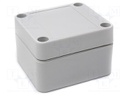 Enclosure: multipurpose; X: 60mm; Y: 65mm; Z: 40mm; BOXELEC; ABS; grey