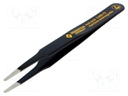 Tweezers; non-magnetic; Tip width: 2mm; Blade tip shape: rounded