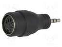 Adapter; DIN 5pin socket,Jack 3.5mm plug; stereo,180°; PIN: 5