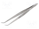 Tweezers; 130mm; Blades: curved; universal