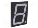 Display: LED; 7-segment; 101.6mm; 4"; No.char: 1; red; 26mcd; anode