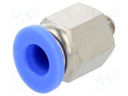 Push-in fitting; straight; M5; -0.95÷15bar; 6mm