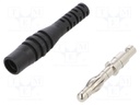 Plug; 4mm banana; 32A; 30VAC; 60VDC; black; 2.5mm2; Mounting: screw