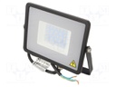 Lamp: LED flood light; 4000K; IP65; Body: black; 30W; 220/240VAC