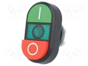 Switch: double; Stabl.pos: 1; 22mm; green-red; Illumin: MLB-1; IP66