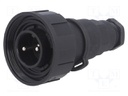 Connector: circular; plug; male; PIN: 2; Buccaneer Standard; IP68