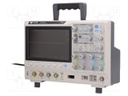 Oscilloscope: digital; Band: ≤200MHz; Channels: 4; 140Mpts/ch