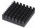 Heatsink: extruded; grilled; black; L: 32.5mm; W: 32.5mm; H: 9.5mm